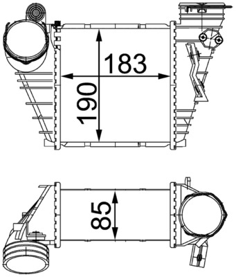 MAHLE Töltőlevegő hűtő CI299000S_MAHLE