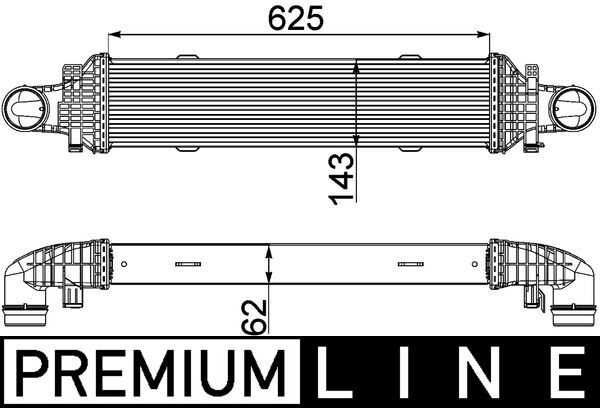 MAHLE Töltőlevegő hűtő CI357000P_MAHLE