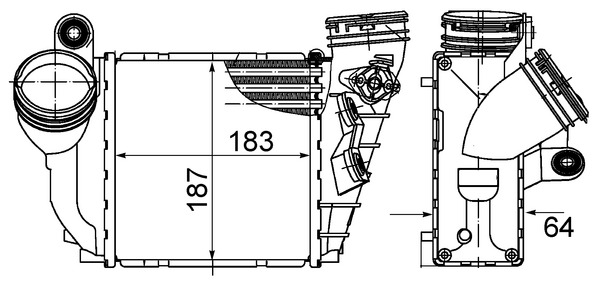 MAHLE Töltőlevegő hűtő CI485000S_MAHLE