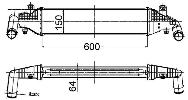 MAHLE Töltőlevegő hűtő CI504000S_MAHLE