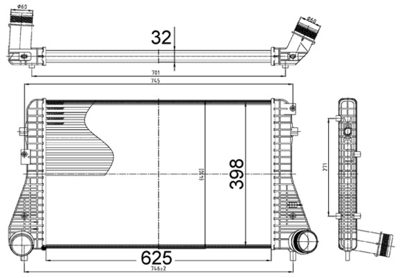 MAHLE Töltőlevegő hűtő CI517000S_MAHLE