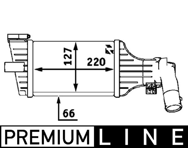 MAHLE Töltőlevegő hűtő CI55000P_MAHLE