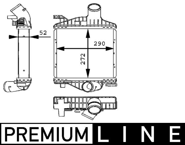 MAHLE Töltőlevegő hűtő CI88000P_MAHLE