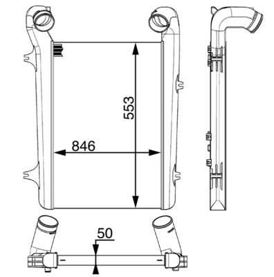 MAHLE Töltőlevegő hűtő CI93001P_MAHLE