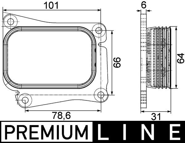 MAHLE Olajhűtő CLC111000P_MAHLE