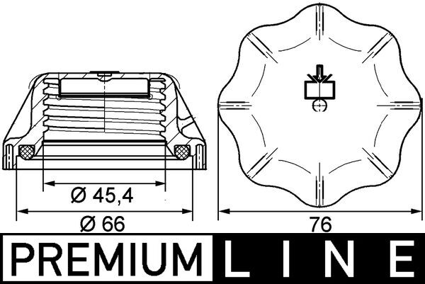 MAHLE Kiegyenlítő tartály sapka CRB20000P_MAHLE