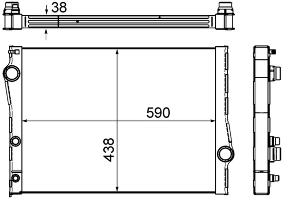 MAHLE Vízhűtő CR1049000S_MAHLE