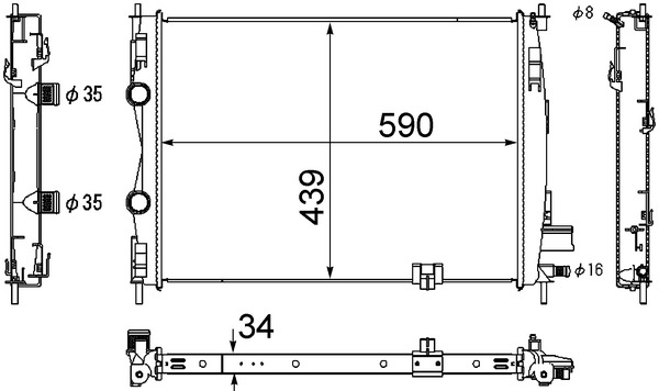 MAHLE Vízhűtő CR1075000S_MAHLE