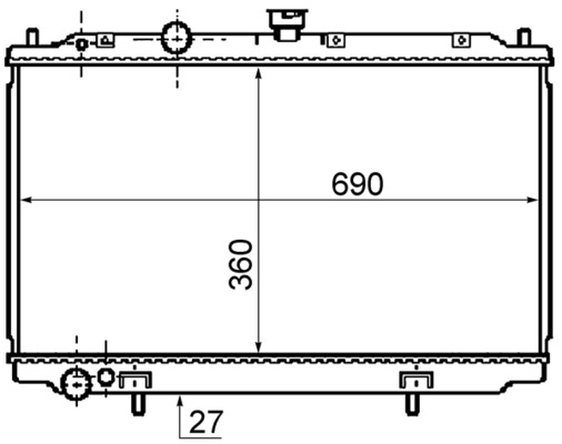 MAHLE Vízhűtő CR1077000S_MAHLE