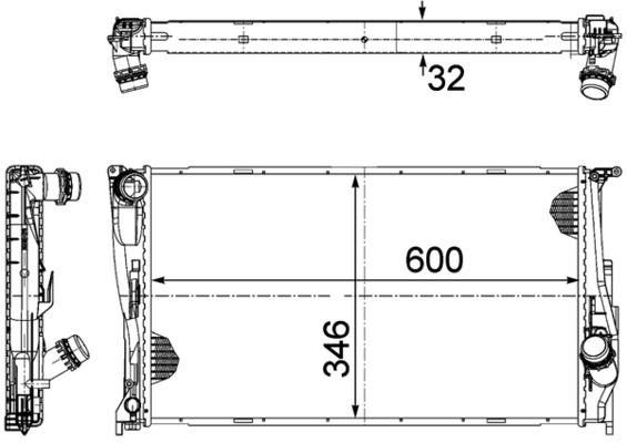 MAHLE Vízhűtő CR1083000P_MAHLE