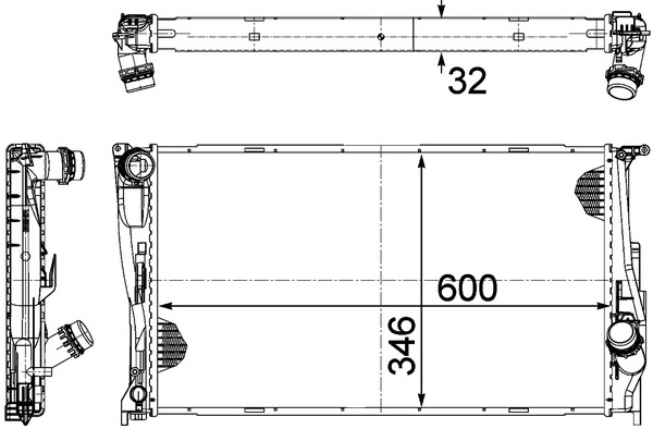 MAHLE Vízhűtő CR1084000P_MAHLE