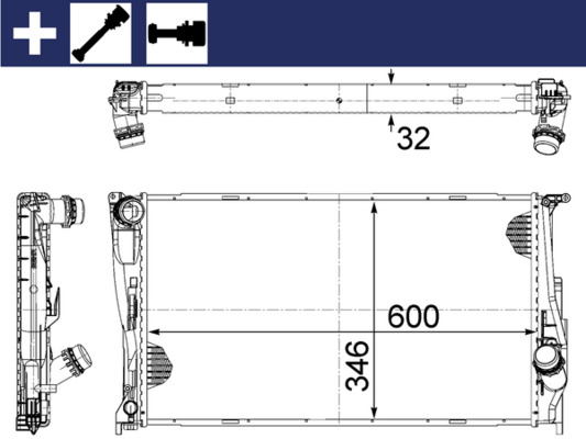 MAHLE Vízhűtő CR1084000S_MAHLE