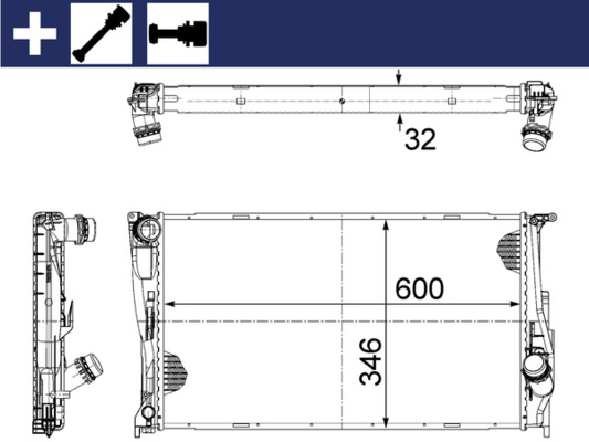 MAHLE Vízhűtő CR1085000S_MAHLE