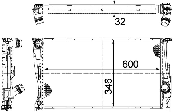 MAHLE Vízhűtő CR1086000P_MAHLE