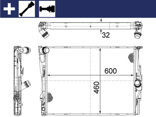 MAHLE Vízhűtő CR1087000S_MAHLE