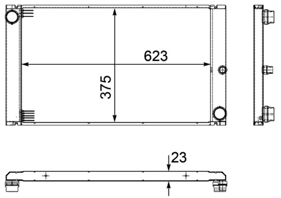 MAHLE Vízhűtő CR1093000P_MAHLE