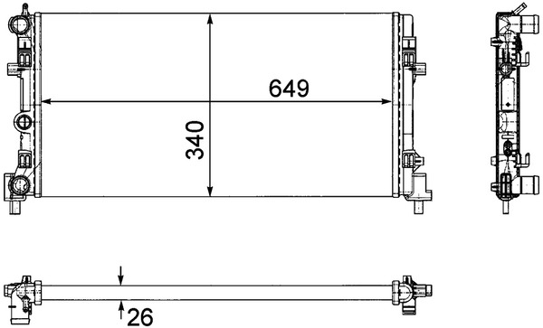 MAHLE Vízhűtő CR1096000P_MAHLE