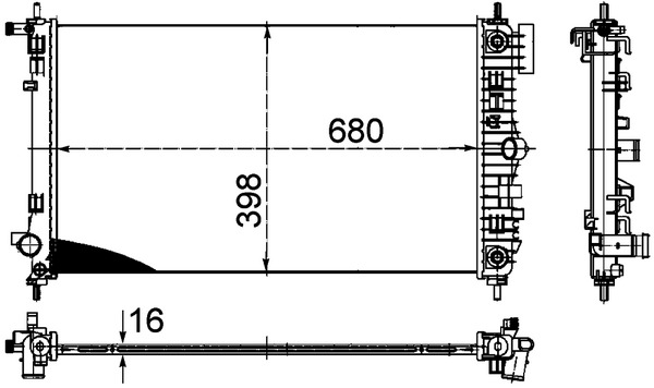 MAHLE Vízhűtő CR1098000P_MAHLE