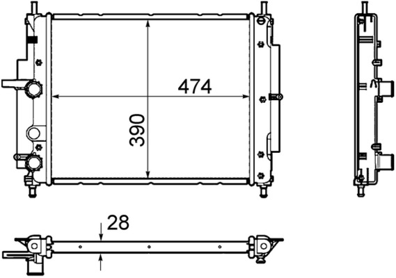 MAHLE Vízhűtő CR1107000P_MAHLE