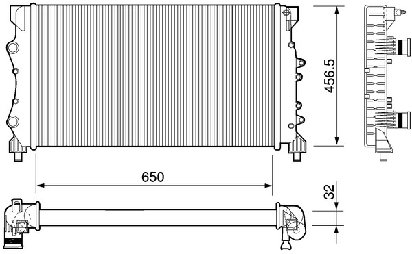 MAHLE Vízhűtő CR1110000P_MAHLE