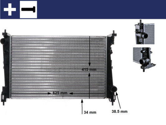 MAHLE Vízhűtő CR1112000S_MAHLE