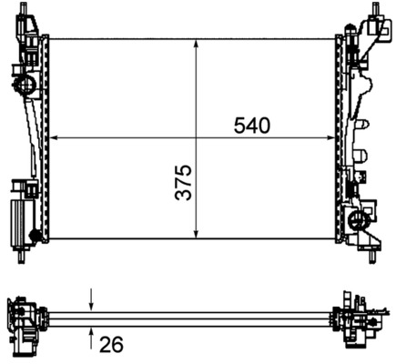 MAHLE Vízhűtő CR1121000P_MAHLE