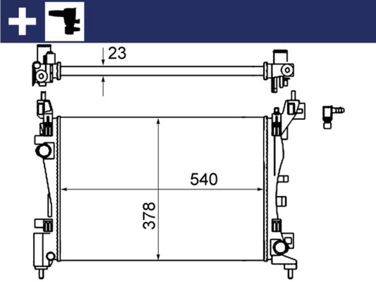 MAHLE Vízhűtő CR1121000S_MAHLE