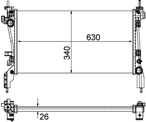 MAHLE Vízhűtő CR1122000P_MAHLE