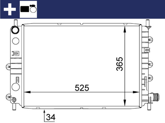 MAHLE Vízhűtő CR1142000S_MAHLE