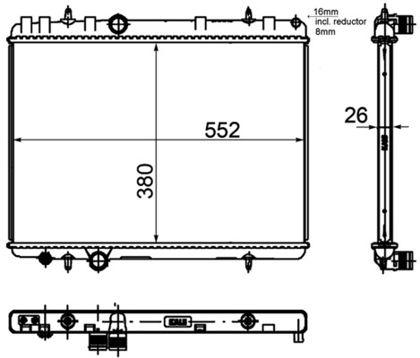 MAHLE Vízhűtő CR1144000P_MAHLE