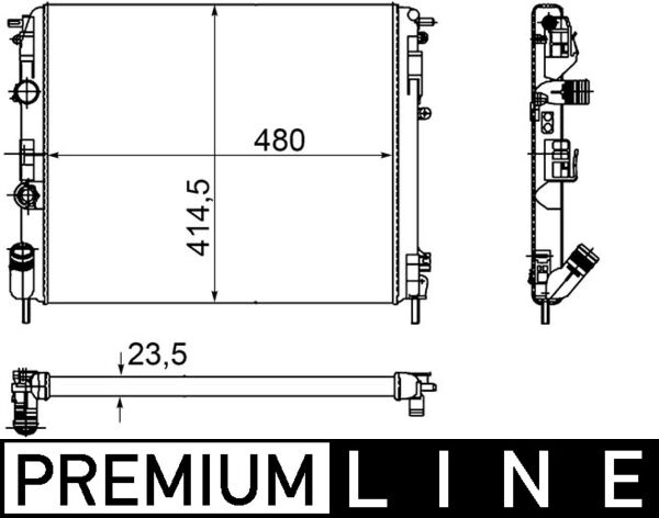 MAHLE Vízhűtő CR1145000P_MAHLE