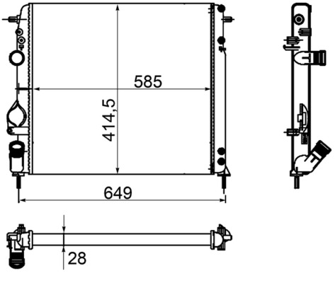 MAHLE Vízhűtő CR1146000P_MAHLE