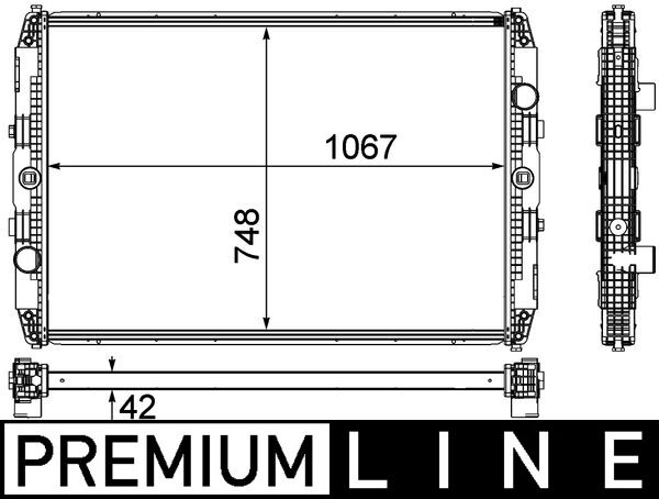 MAHLE Vízhűtő CR1151000P_MAHLE