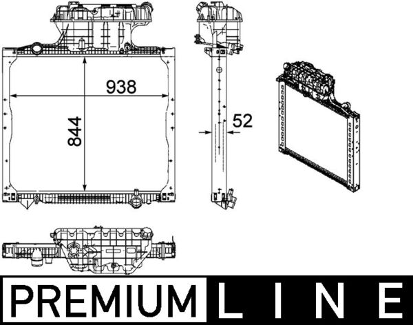 MAHLE Vízhűtő CR1167000P_MAHLE