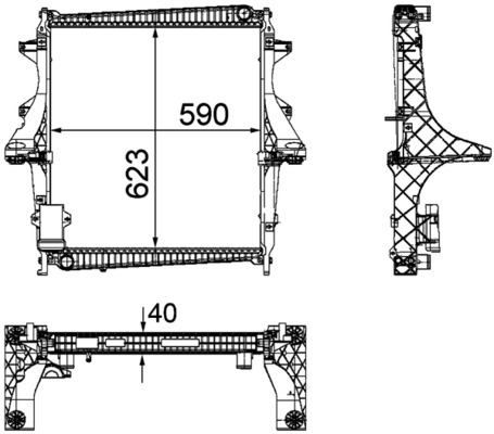 MAHLE Vízhűtő CR1172000P_MAHLE