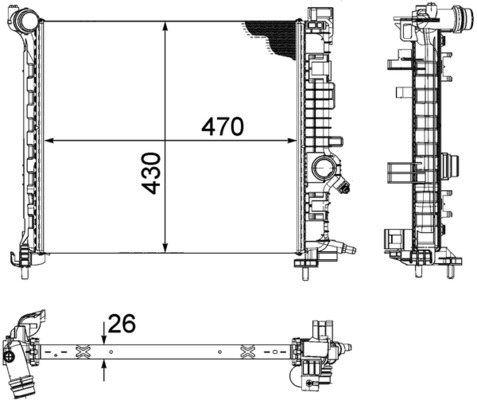 MAHLE Vízhűtő CR1188000P_MAHLE