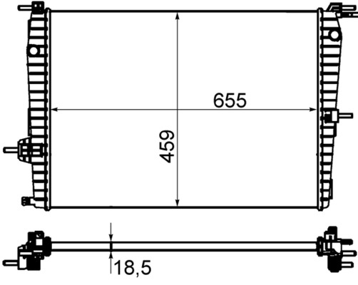 MAHLE Vízhűtő CR1197000P_MAHLE