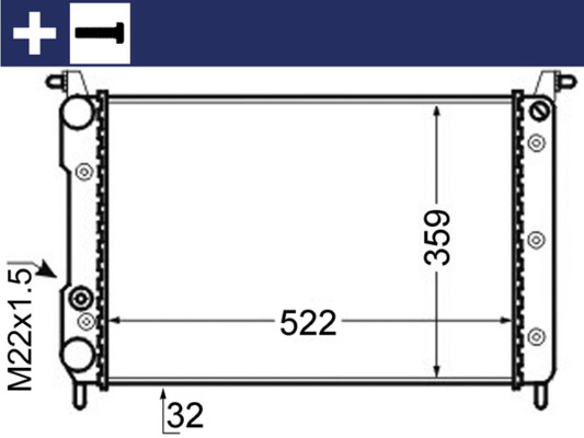 MAHLE Vízhűtő CR130000S_MAHLE