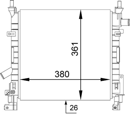 MAHLE Vízhűtő CR1350000S_MAHLE