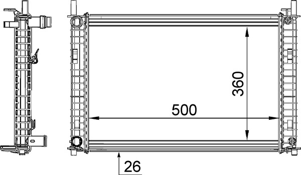 MAHLE Vízhűtő CR1356000S_MAHLE