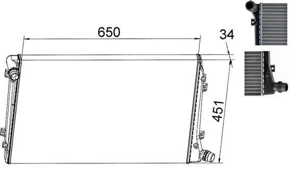 MAHLE Vízhűtő CR1395000S_MAHLE