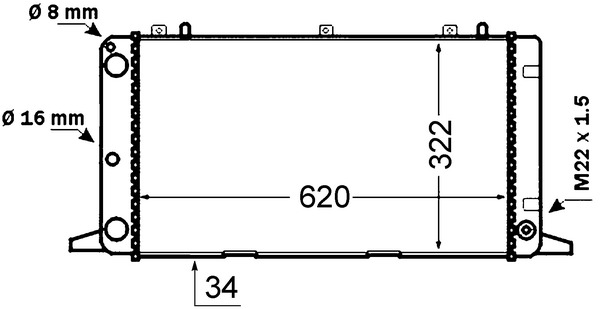 MAHLE Vízhűtő CR1415000S_MAHLE