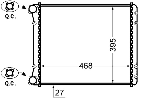 MAHLE Vízhűtő CR1418000S_MAHLE