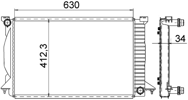 MAHLE Vízhűtő CR1421000S_MAHLE