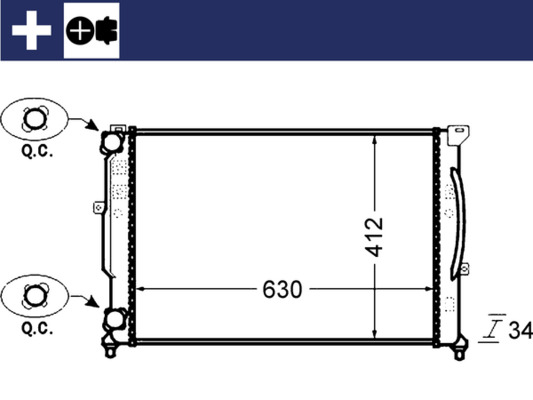 MAHLE Vízhűtő CR1423000S_MAHLE