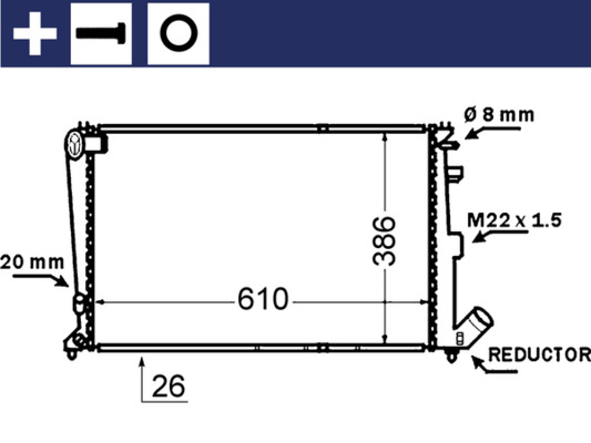 MAHLE Vízhűtő CR1429000S_MAHLE