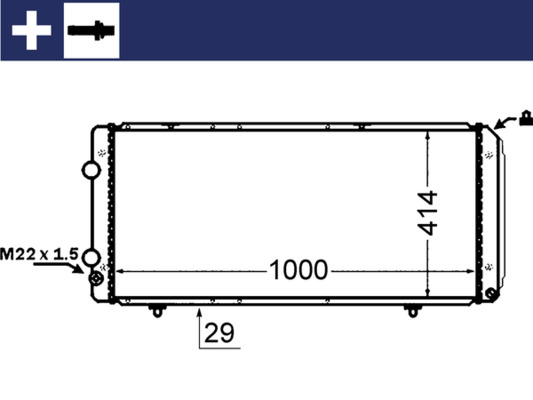 MAHLE Vízhűtő CR1430000S_MAHLE