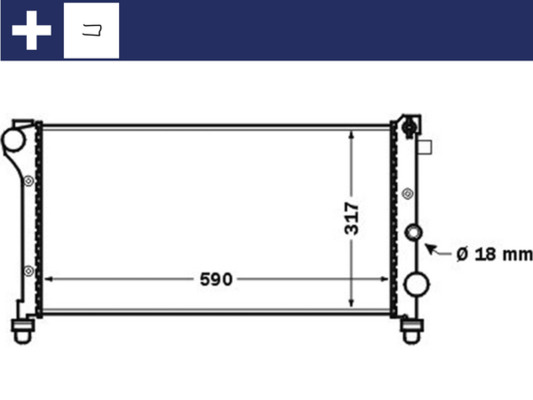 MAHLE Vízhűtő CR1452000S_MAHLE