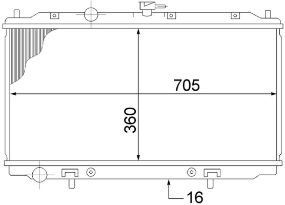 MAHLE Vízhűtő CR1486000S_MAHLE