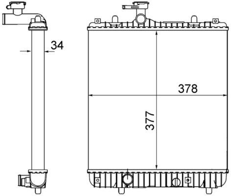 MAHLE Vízhűtő CR1495001S_MAHLE